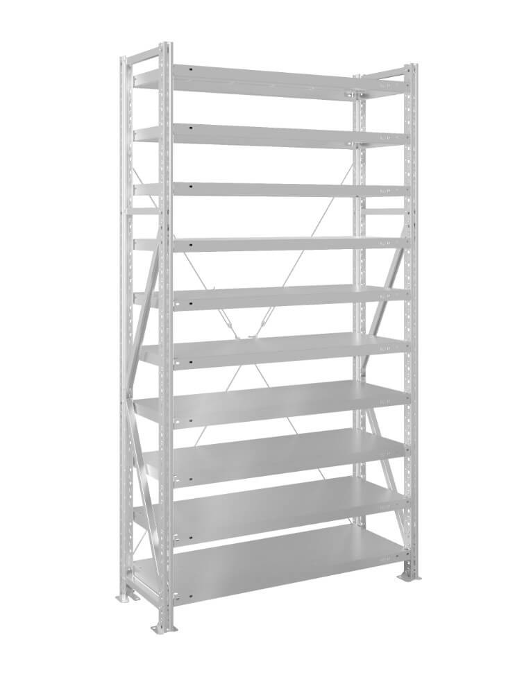 Стеллаж MS U 2000x700x300 10 полок (200 кг, металл) купить в Новосибирске