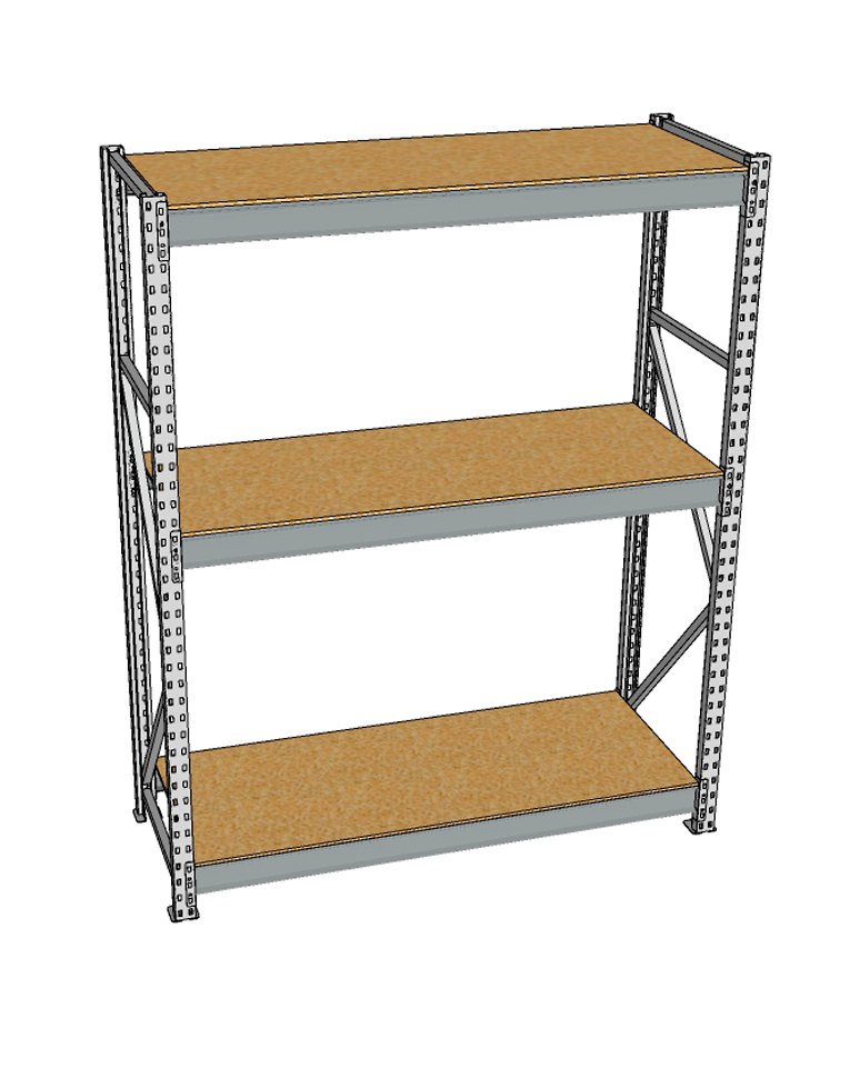 Стеллаж грузовой СГР 2500x1500x800 3 полки (ДСП) купить в Новосибирске Стеллаж грузовой СГР 2500x1500x800 3 полки (ДСП) купить в Новосибирске