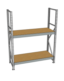 Стеллаж грузовой СГР 2000x1500x1000 2 полки (ДСП)