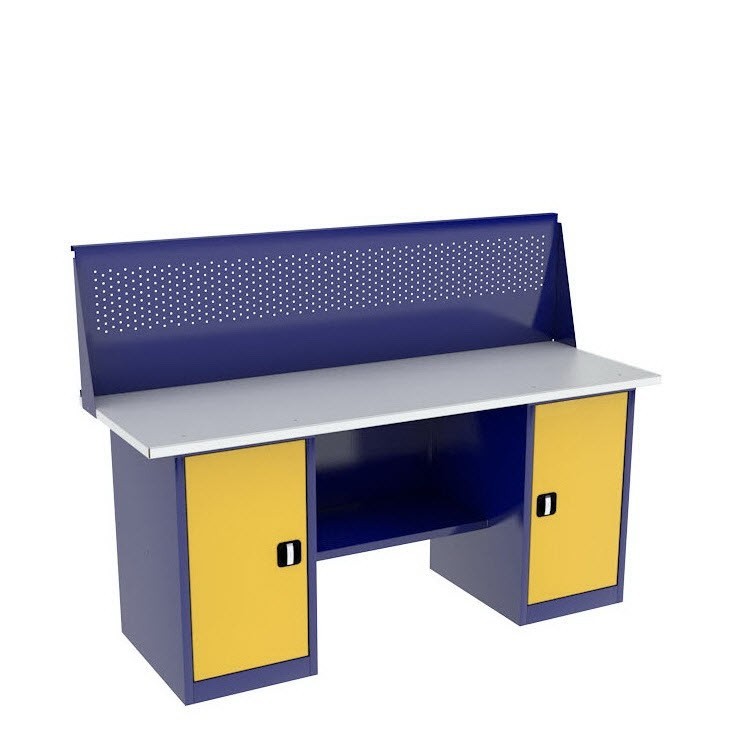 Верстак двухтумбовый ВП-5/1,9 с экраном купить в Новосибирске