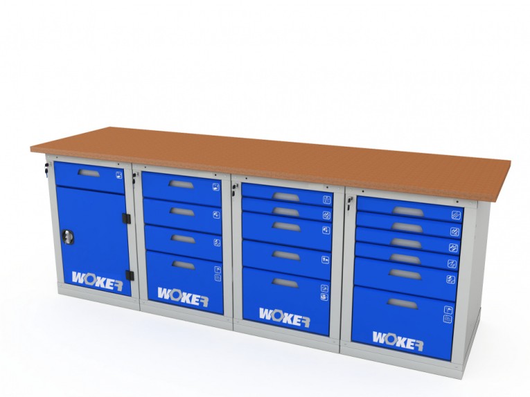 Верстак четырехтумбовый WOKER PRO 42456.2400 купить в Новосибирске Верстак четырехтумбовый WOKER PRO 42456.2400 купить в Новосибирске