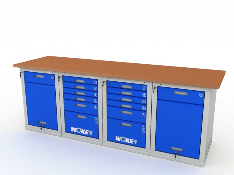 Верстак четырехтумбовый WOKER PRO 42662.2400 купить в Новосибирске Верстак четырехтумбовый WOKER PRO 42662.2400 купить в Новосибирске