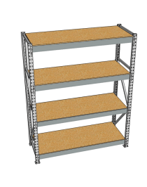 Стеллаж грузовой СГР 3000x1800x1000 4 полки (ДСП) Стеллаж грузовой СГР 3000x1800x1000 4 полки (ДСП)