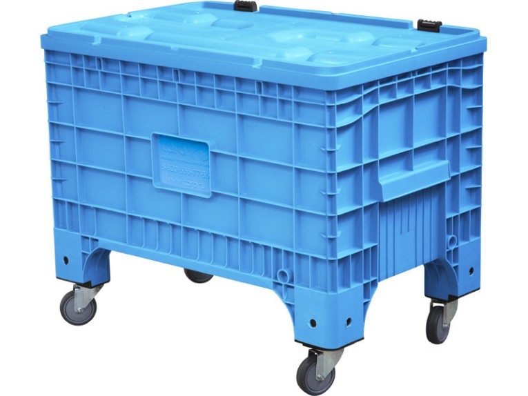 Big Box 1017х636х793 на колёсах, с крышкой, на петлях голубой купить в Новосибирске