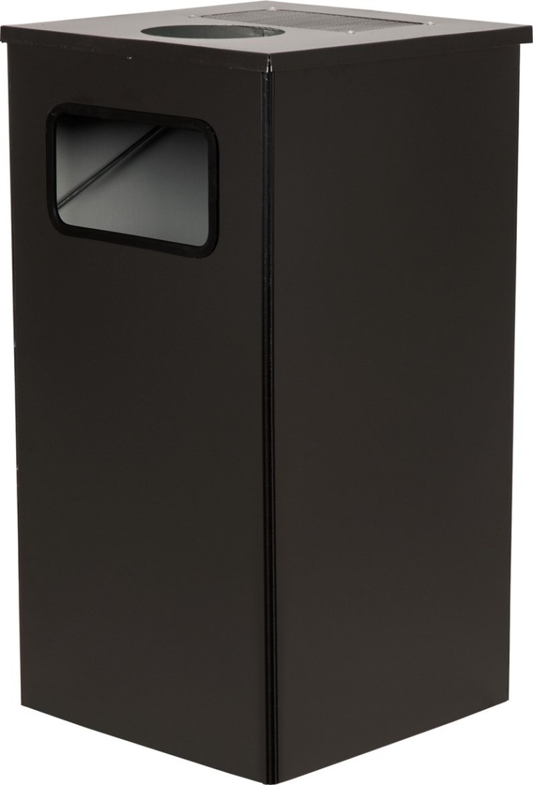 Урна 80 литров Квадро-11 черный купить в Новосибирске Урна 80 литров Квадро-11 черный купить в Новосибирске