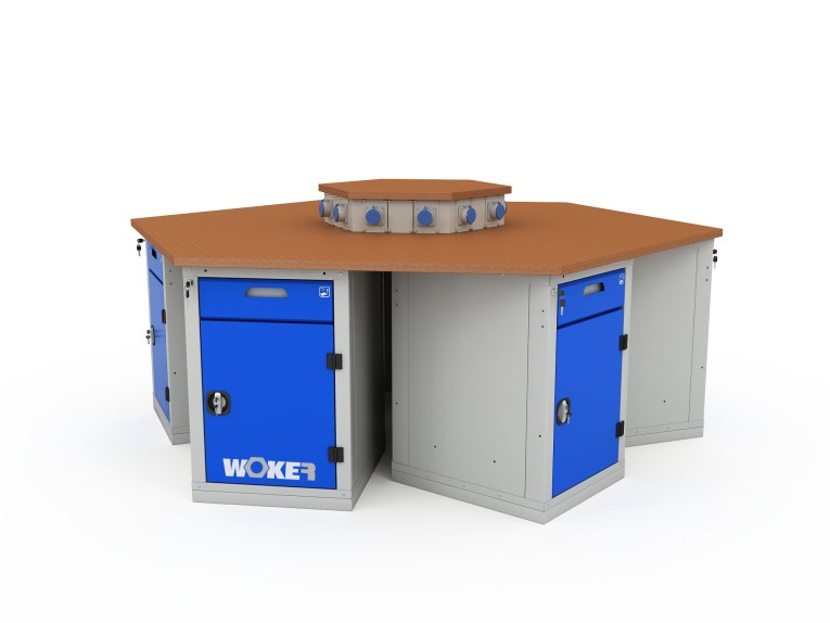 Верстак шеститумбовый WOKER PRO 6002.2500 купить в Новосибирске Верстак шеститумбовый WOKER PRO 6002.2500 купить в Новосибирске