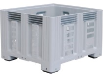 Контейнер 1200х1000х758 перфорированный, на ножках серый