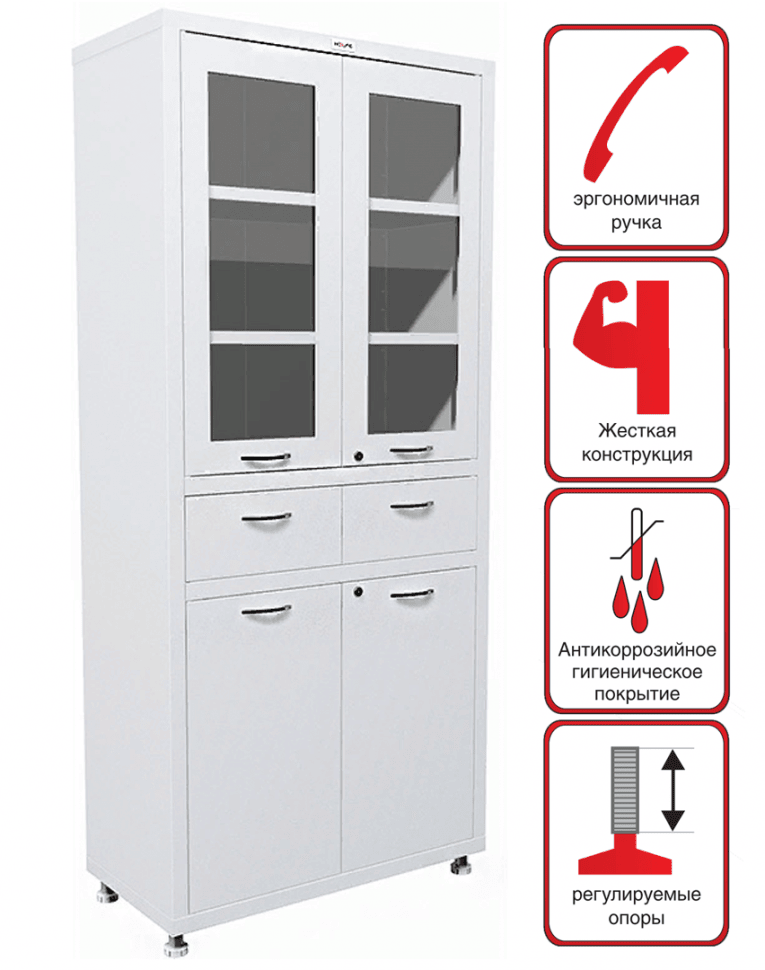 Медицинский шкаф HILFE МД 2 1780 R-1 купить в Новосибирске