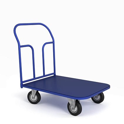 Тележка платформенная ТП 1 (г/п 300 кг, 800x500 мм, колеса черная резина 125 мм) купить в Новосибирске