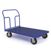 Тележка платформенная ТП 10 (г/п 300 кг, 1800x800 мм, колеса черная резина 125 мм)