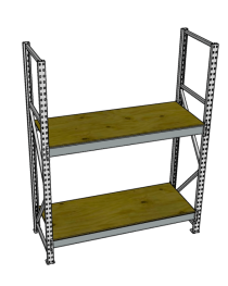Стеллаж грузовой СГР 2000x900x800 2 полки (фанера) Стеллаж грузовой СГР 2000x900x800 2 полки (фанера)