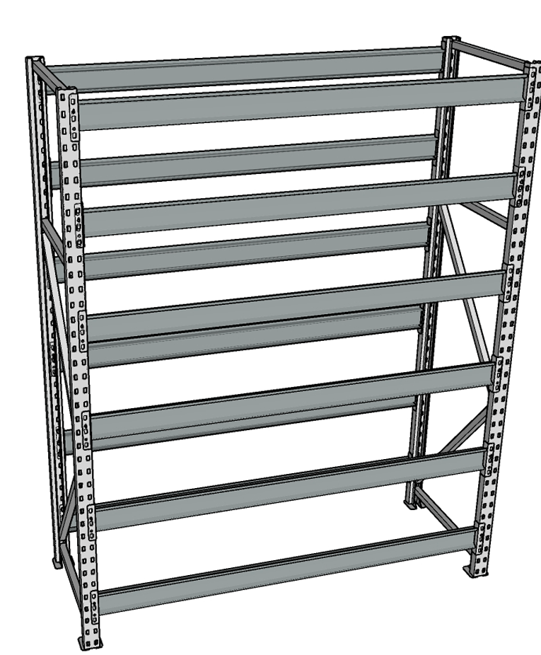 Стеллаж грузовой СГР 2500x900x800 6 полок (без настила) купить в Новосибирске Стеллаж грузовой СГР 2500x900x800 6 полок (без настила) купить в Новосибирске