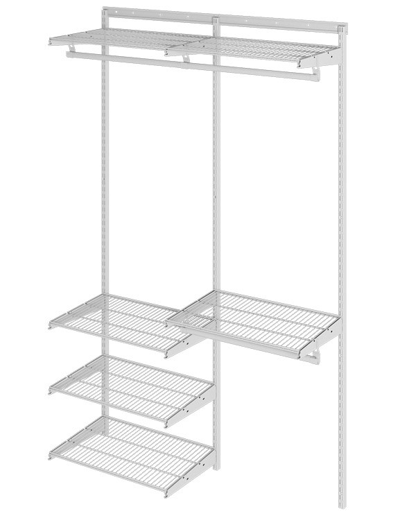 Гардеробная система Практик Home Optima G120 белая купить в Новосибирске Гардеробная система Практик Home Optima G120 белая купить в Новосибирске