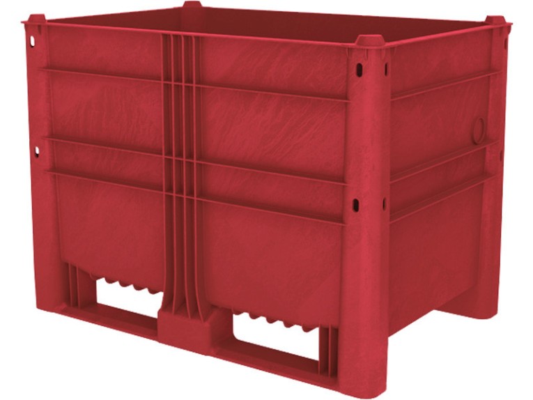 Контейнер пластиковый 1200х800х870 красный, сплошной купить в Новосибирске Контейнер пластиковый 1200х800х870 красный, сплошной купить в Новосибирске