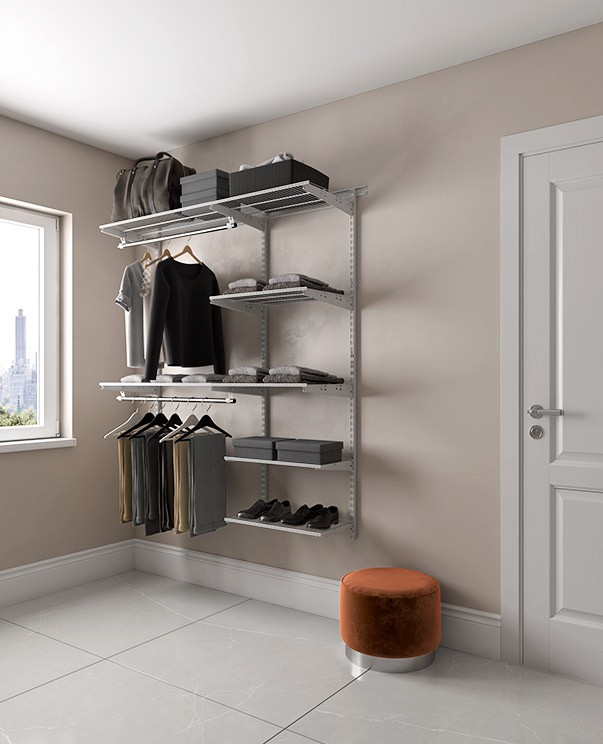 Гардеробная система Практик Home Optima G150 белая купить в Новосибирске Гардеробная система Практик Home Optima G150 белая купить в Новосибирске