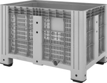 Контейнер 1200х800х800 мм перфорированный серый на ножках