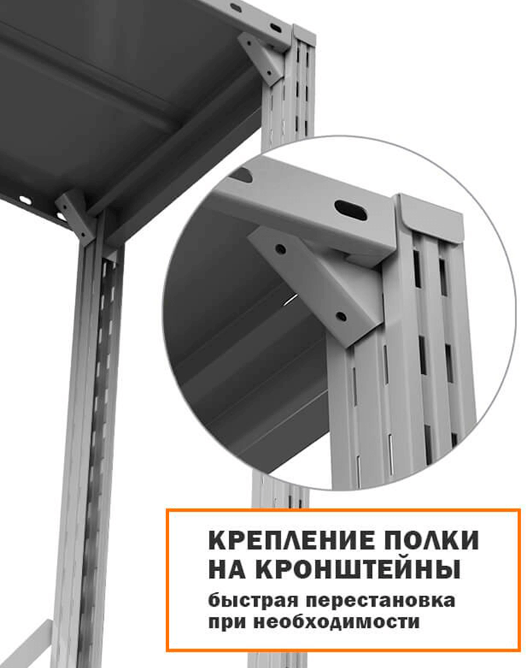 Стеллаж ТСУ 2500x1200x400 3 полки (300 кг, металл) купить в Новосибирске Стеллаж ТСУ 2500x1200x400 3 полки (300 кг, металл) купить в Новосибирске