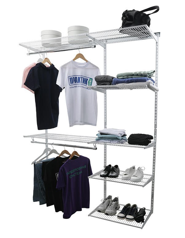 Гардеробная система Практик Home Optima G180 белая купить в Новосибирске Гардеробная система Практик Home Optima G180 белая купить в Новосибирске