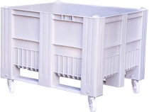 BoxPallet 1200x1000x900 мм сплошной на колесах серый