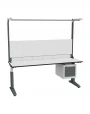 Стол монтажный ДиКом СР-200-01, ESD Thermopal, регулировка винтом, экран Э5, с подвесной тумбой Стол монтажный ДиКом СР-200-01, ESD Thermopal, регулировка винтом, экран Э5, с подвесной тумбой