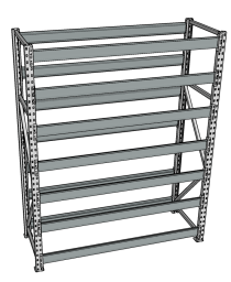 Стеллаж грузовой СГР 3000x1800x800 7 полок (без настила) Стеллаж грузовой СГР 3000x1800x800 7 полок (без настила)