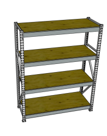 Стеллаж грузовой СГР 3000x2100x400 4 полки (фанера) Стеллаж грузовой СГР 3000x2100x400 4 полки (фанера)