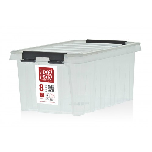 Контейнер Rox Box Original 8 (335х220х155 мм с крышкой и клипсами прозрачный) купить в Новосибирске