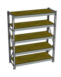Стеллаж грузовой СГР 3000x900x400 5 полок (фанера) Стеллаж грузовой СГР 3000x900x400 5 полок (фанера)