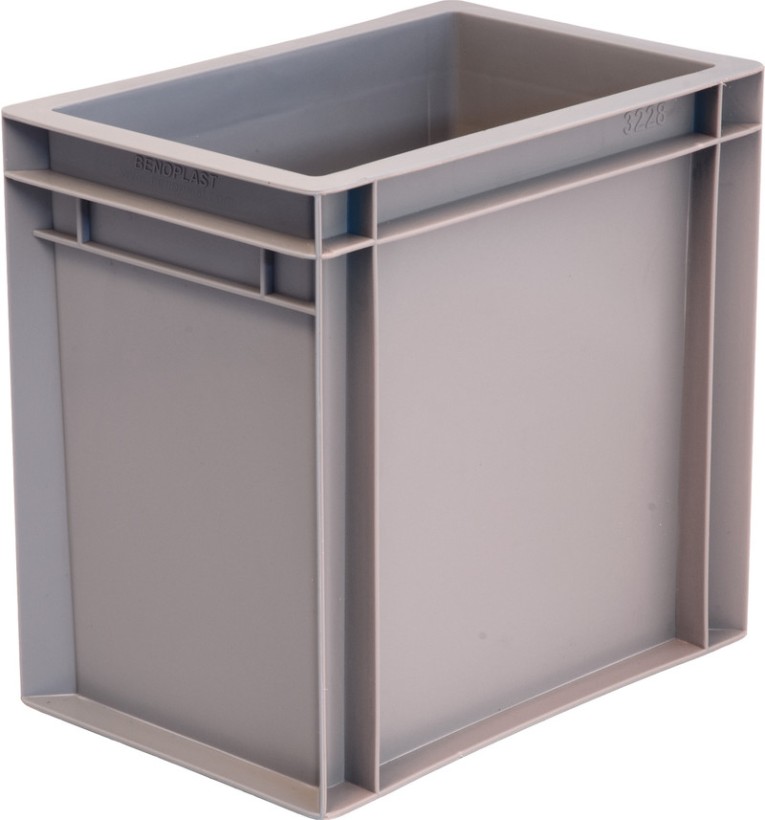 Ящик 300х200х290 сплошной, без ручек, гладкое дно, серый B-3228 купить в Новосибирске Ящик 300х200х290 сплошной, без ручек, гладкое дно, серый B-3228 купить в Новосибирске