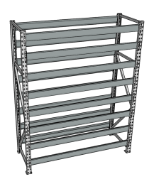 Стеллаж грузовой СГР 3000x1800x600 8 полок (без настила) Стеллаж грузовой СГР 3000x1800x600 8 полок (без настила)