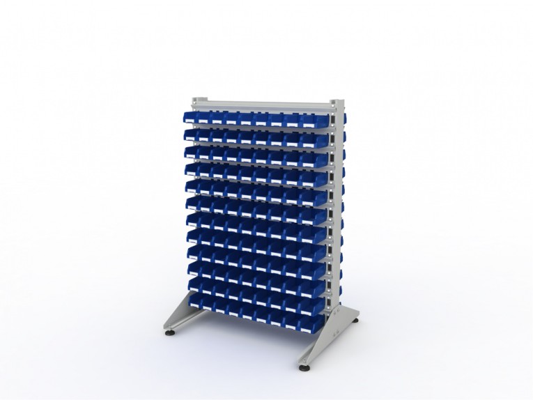 Стеллаж для пластиковых лотков SORTEX двухсторонний 1500x1000x800.01 купить в Новосибирске Стеллаж для пластиковых лотков SORTEX двухсторонний 1500x1000x800.01 купить в Новосибирске