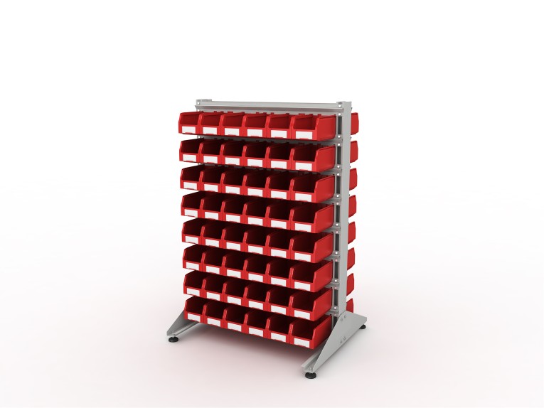 Стеллаж для пластиковых лотков SORTEX двухсторонний 1500x1000x800.02 купить в Новосибирске Стеллаж для пластиковых лотков SORTEX двухсторонний 1500x1000x800.02 купить в Новосибирске
