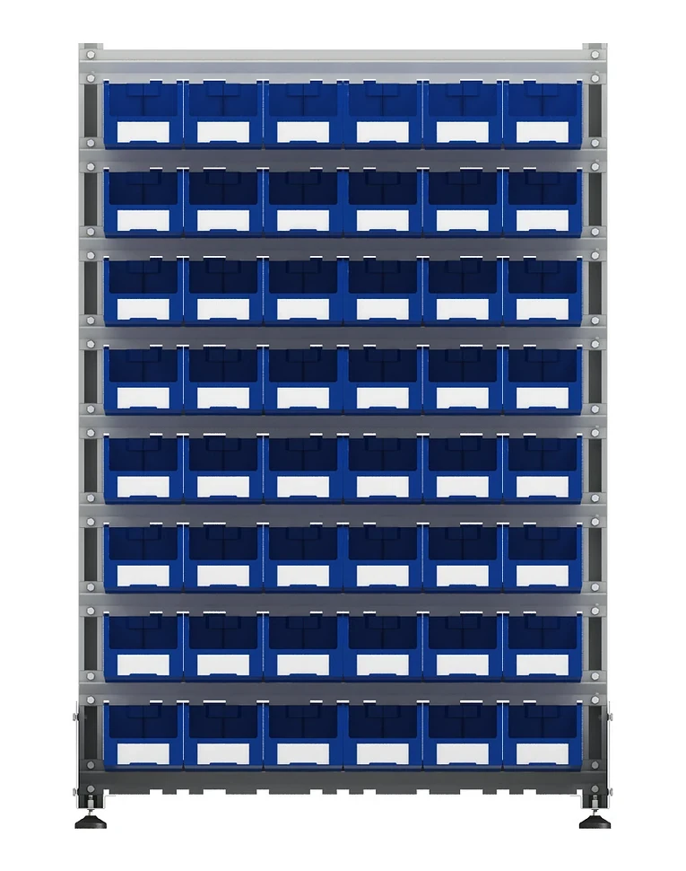 Стеллаж для пластиковых лотков SORTEX двухсторонний 1500x1000x800.02 купить в Новосибирске Стеллаж для пластиковых лотков SORTEX двухсторонний 1500x1000x800.02 купить в Новосибирске