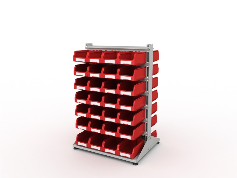 Стеллаж для пластиковых лотков SORTEX двухсторонний 1500x1000x800.03 купить в Новосибирске Стеллаж для пластиковых лотков SORTEX двухсторонний 1500x1000x800.03 купить в Новосибирске