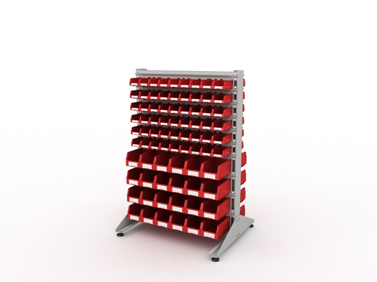 Стеллаж для пластиковых лотков SORTEX двухсторонний 1500x1000x800.04 купить в Новосибирске Стеллаж для пластиковых лотков SORTEX двухсторонний 1500x1000x800.04 купить в Новосибирске