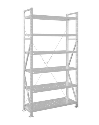 Стеллаж MS U 2000x1000x300 6 полок (200 кг, перф) купить в Новосибирске