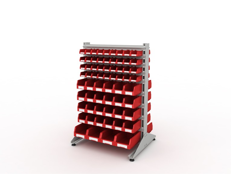 Стеллаж для пластиковых лотков SORTEX двухсторонний 1500x1000x800.05 купить в Новосибирске Стеллаж для пластиковых лотков SORTEX двухсторонний 1500x1000x800.05 купить в Новосибирске