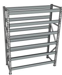 Стеллаж грузовой СГР 2000x2100x600 6 полок (без настила) Стеллаж грузовой СГР 2000x2100x600 6 полок (без настила)