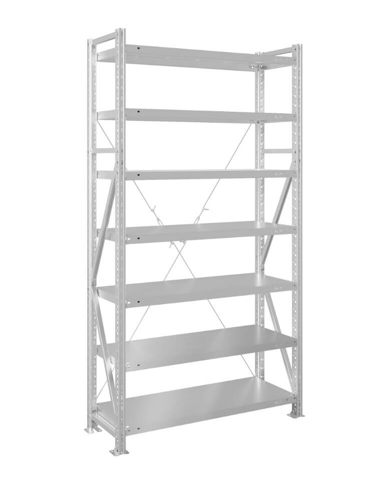 Стеллаж MS U 2500x700x800 7 полок (300 кг, металл) купить в Новосибирске