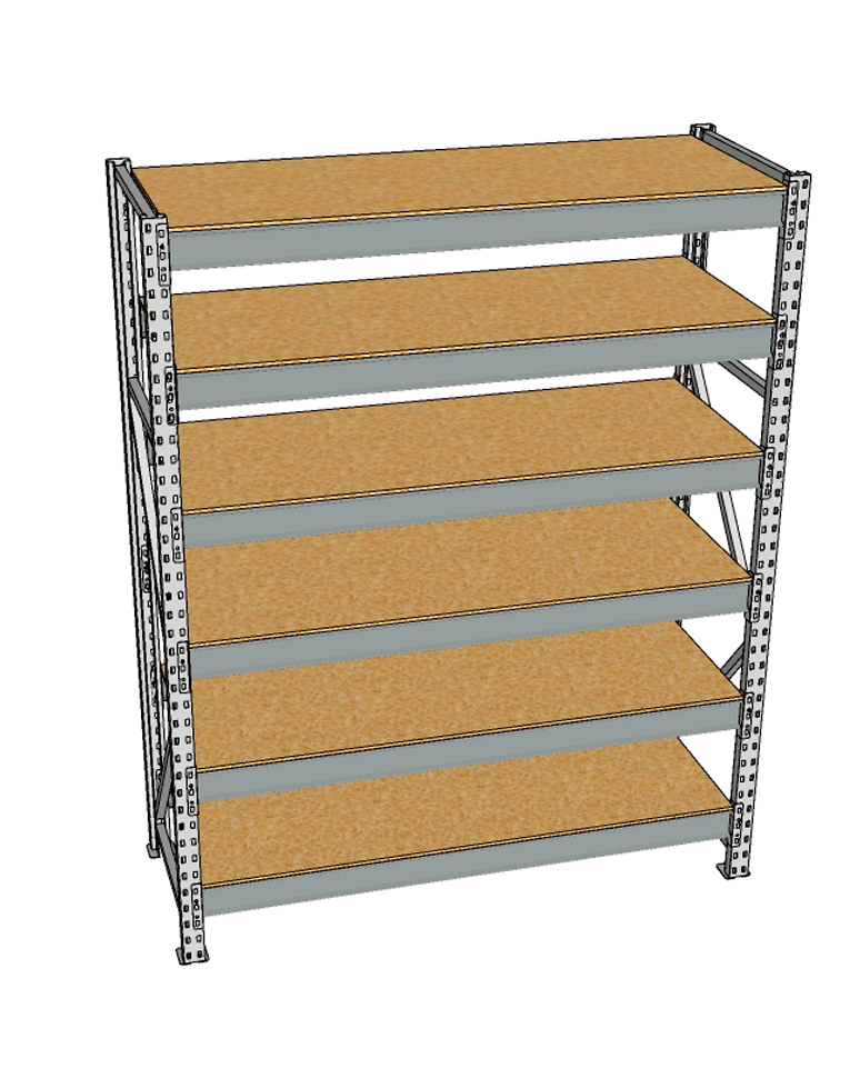 Стеллаж грузовой СГР 2500x900x800 6 полок (ДСП) купить в Новосибирске Стеллаж грузовой СГР 2500x900x800 6 полок (ДСП) купить в Новосибирске