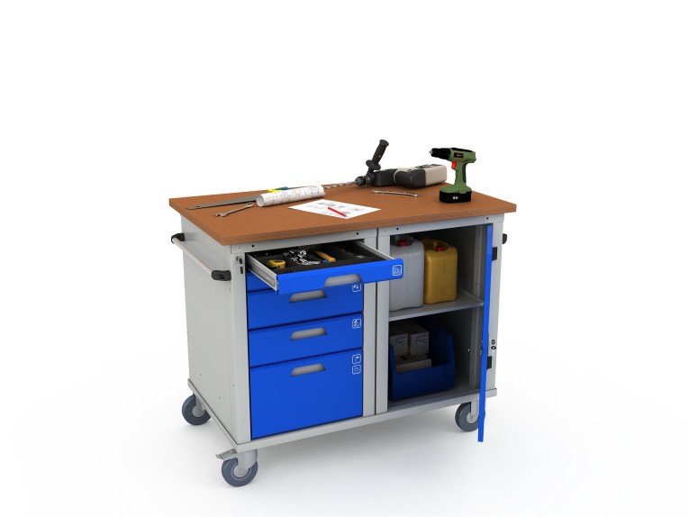 Верстак мобильный двухтумбовый WOKER PRO 2501.1200 купить в Новосибирске Верстак мобильный двухтумбовый WOKER PRO 2501.1200 купить в Новосибирске