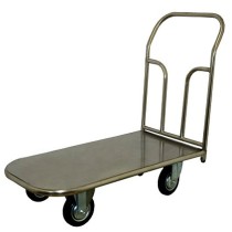 Платформенная тележка ТП НЖ 5 (г/п 500 кг, 1200x700 мм, колеса серая резина 200 мм, нержавеющая сталь) Платформенная тележка ТП НЖ 5 (г/п 500 кг, 1200x700 мм, колеса серая резина 200 мм, нержавеющая сталь)