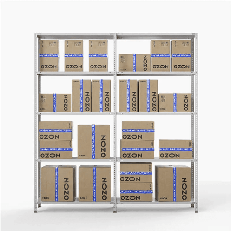 Стеллаж ПВЗ Озон 2000х2000х400 5 полок купить в Новосибирске Стеллаж ПВЗ Озон 2000х2000х400 5 полок купить в Новосибирске