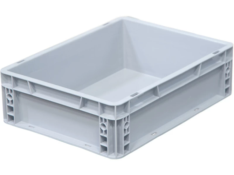 Ящик 400х300х120 сплошной, усиленное дно, цв. серый купить в Новосибирске Ящик 400х300х120 сплошной, усиленное дно, цв. серый купить в Новосибирске