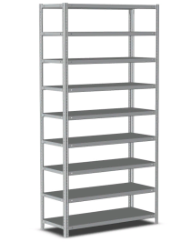Стеллаж металлический Титан МС-500 1800х1200х600 9 полок Стеллаж металлический Титан МС-500 1800х1200х600 9 полок