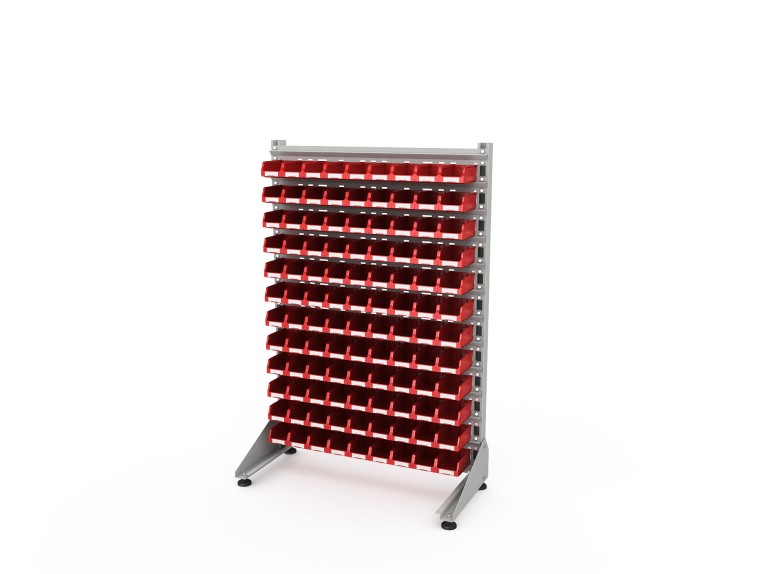 Стеллаж для пластиковых лотков SORTEX односторонний 1500x1000x450.01 купить в Новосибирске Стеллаж для пластиковых лотков SORTEX односторонний 1500x1000x450.01 купить в Новосибирске