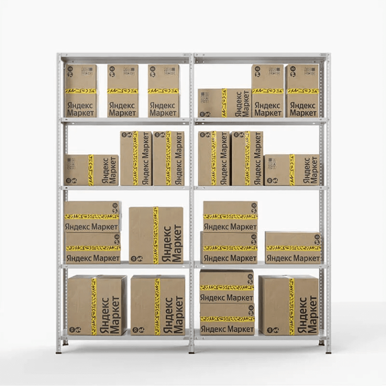 Стеллаж ПВЗ Яндекс Маркет 2000х2000х400 5 полок купить в Новосибирске Стеллаж ПВЗ Яндекс Маркет 2000х2000х400 5 полок купить в Новосибирске