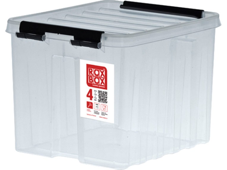 Контейнер Rox Box Original 4 (210х170х175 мм с крышкой и клипсами прозрачный) купить в Новосибирске