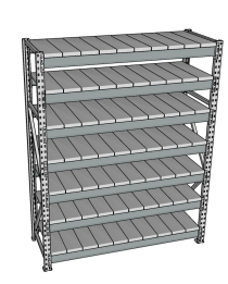 Стеллаж грузовой СГР 2500x1200x500 7 полок (металл) Стеллаж грузовой СГР 2500x1200x500 7 полок (металл)