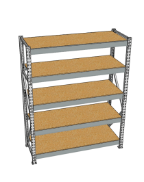Стеллаж грузовой СГР 2000x1200x500 5 полок (ДСП)
